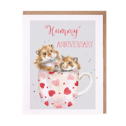 Card Apac022 Hammy Anniversary Hamster 