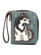 Zip Around Wallet - Husky Dog 