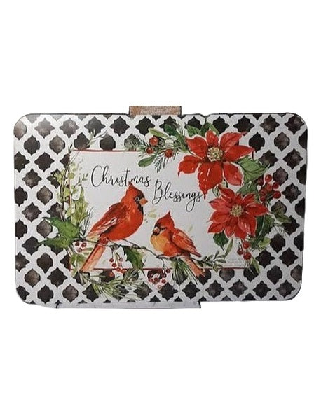 Christmas Blessing-Cardinal Greenery-11x17" Reversible Placemat 