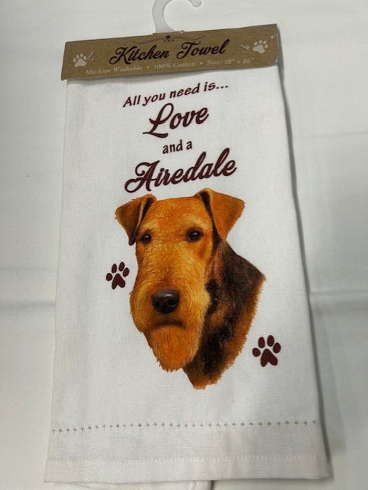 Towel -Airedale Dog - 