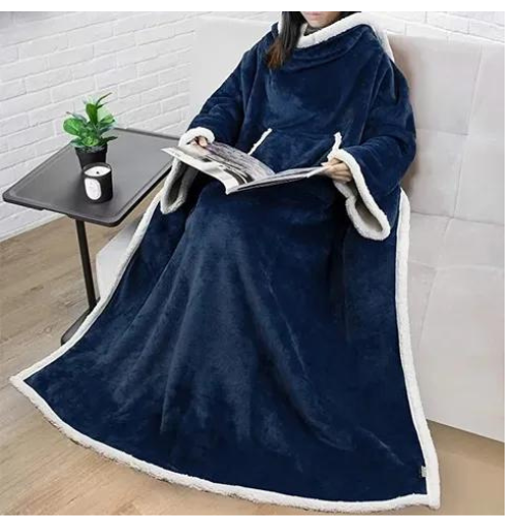 Oversized Sleeved Blanket with front Pocket 