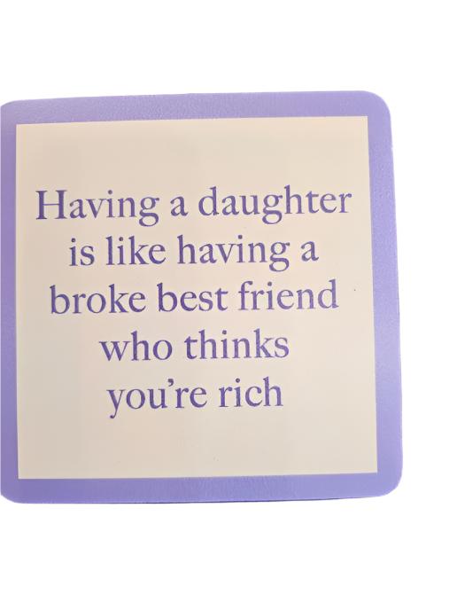 1089- "Broke Best Friend"  Drinks On Me Coaster 