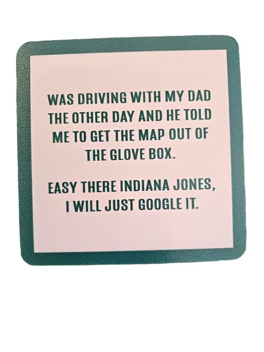 1054- "Indiana Jones"  Drinks On Me Coaster 