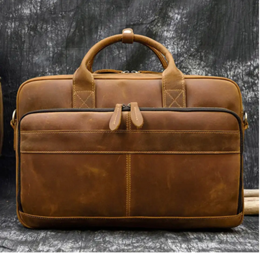 Genuine Leather Computer Bag with handle 