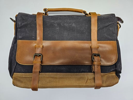 Canvas and Leather Messenger Shoulder Bags 