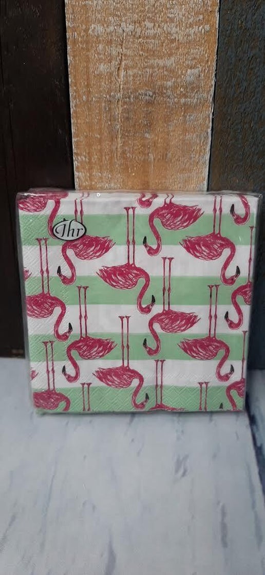 Napkins - Pink Flamingos - 20 pc. 