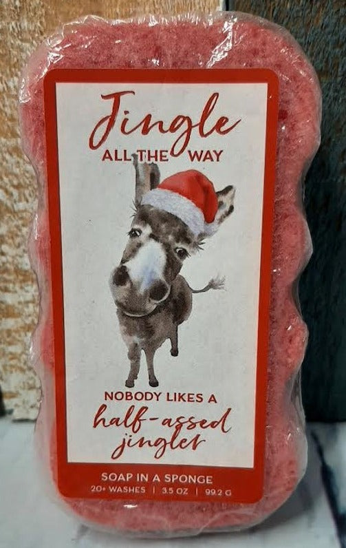 Christmas-Jingle All The Way- Soap Spunge-3.5oz 