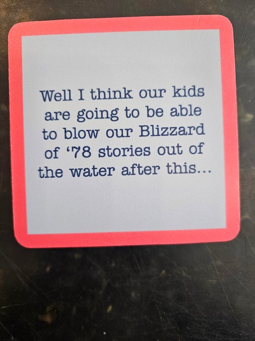 1138- "Blizzard"   Drinks On Me Coaster 