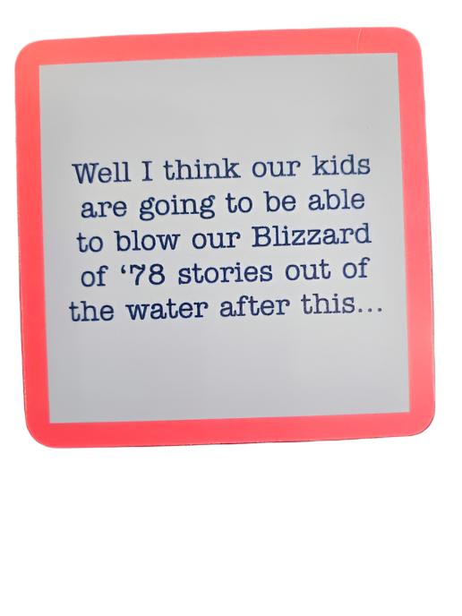 1138- "Blizzard"   Drinks On Me Coaster 