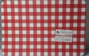 Christmas Red Plaid-Glad Tidings-11x17" Reversible Placemat 