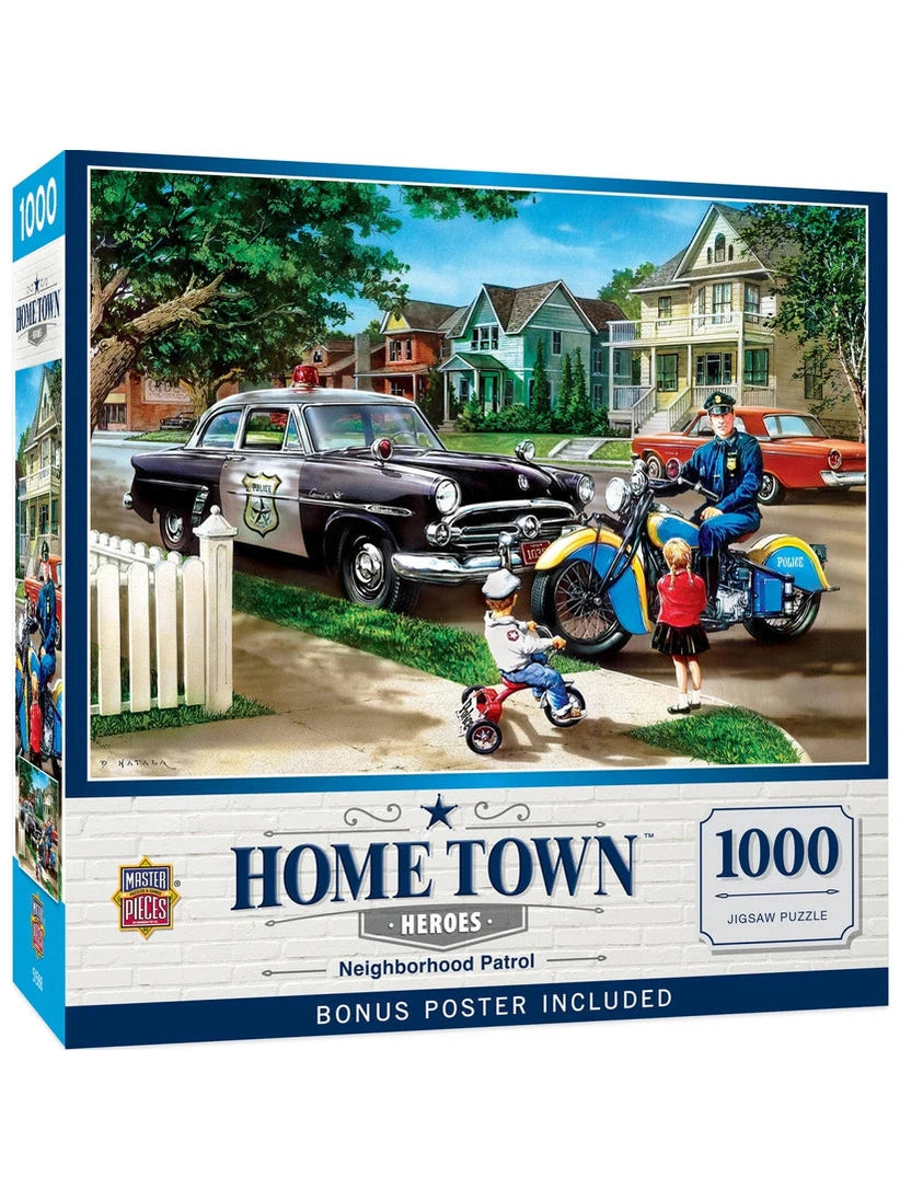 Puzzle 1000 Pc Home Town Heroes Neighborhood Patrol 71738 