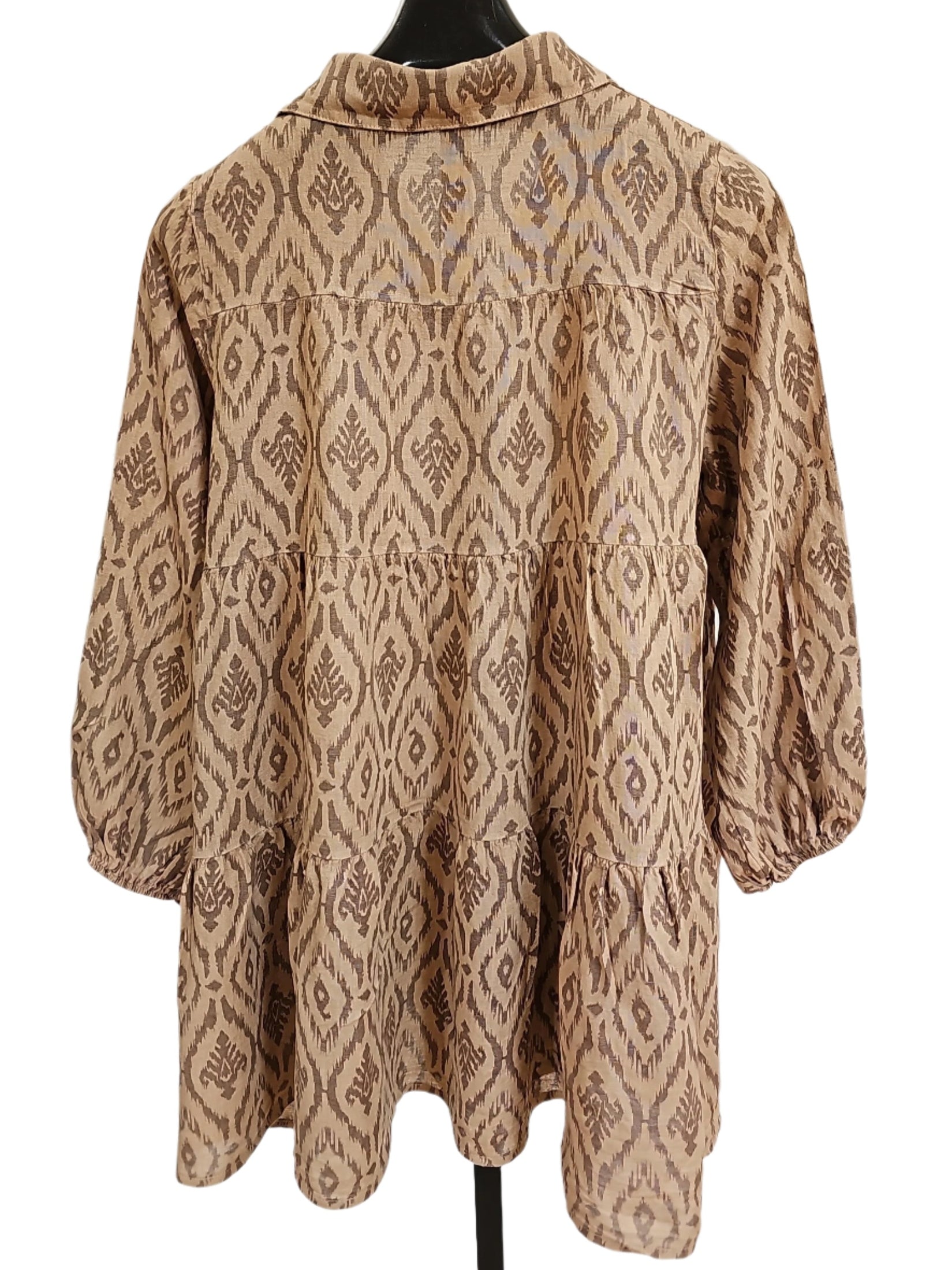 Dress Camello 5 Button Front Long Sleeve Women's One Size E2067