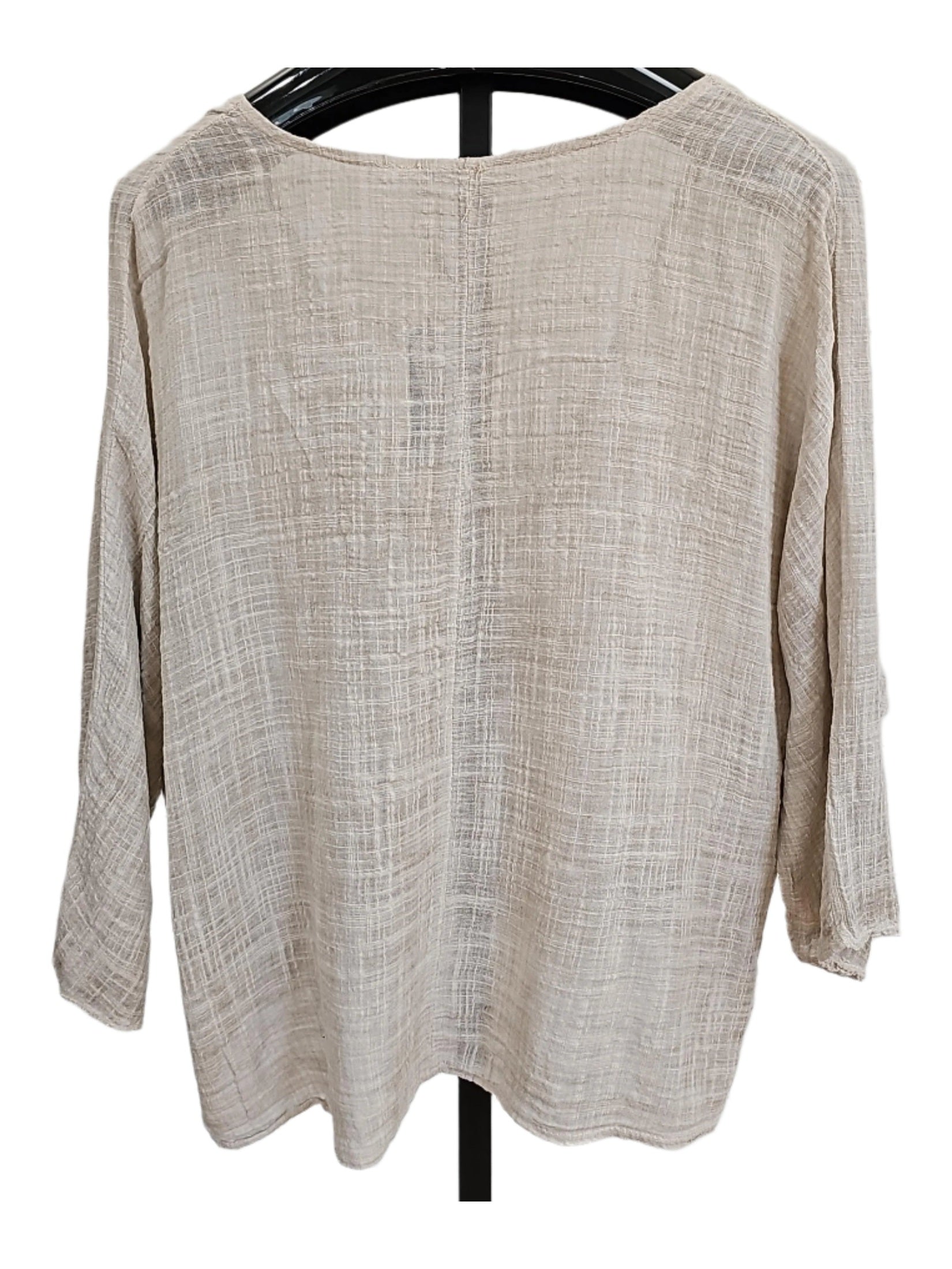 Top Cardigan 1 Button Beige  Women's One Size 6600