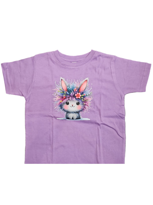 Tee Shirt Kids Purple Shirt with Bunny