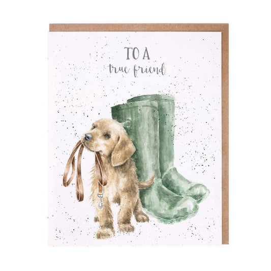 Card - AOC117 A True Friend - Puppy Dog 