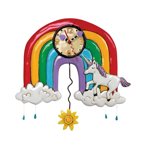 Wall Clock - Rainbows & Unicorns - P1806 