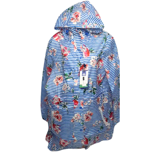 Raincoat - Blue Stripe Floral 