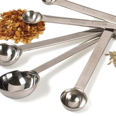 Measuring Spoon Set 5Pc 4.5" Long  Stainless Steel  Dsp-4
