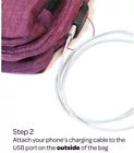 Daypack Nupouch Antitheft Usb Charging Connector Large Plum 2885 