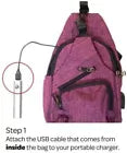 Daypack Nupouch Antitheft Usb Charging Connector Large Brown 2882 