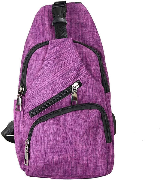 Daypack Nupouch Antitheft Usb Charging Connector Large Plum 2885 