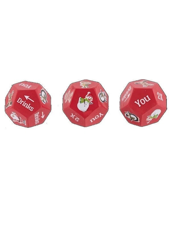 Charm Merry Drinkmas Dice Red Ex29694