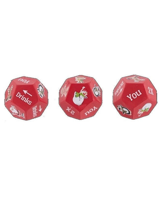 Charm Merry Drinkmas Dice Red Ex29694