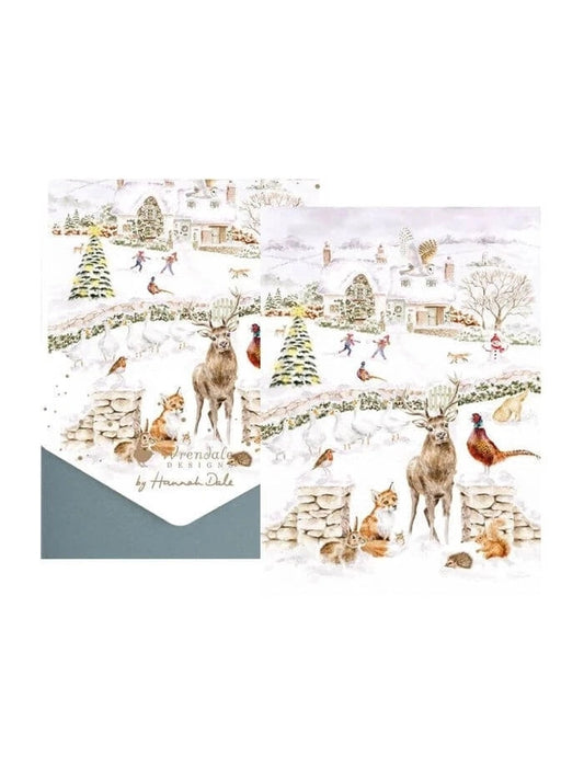 Christmas Card Snow Place Like Home 8pk Axncp041