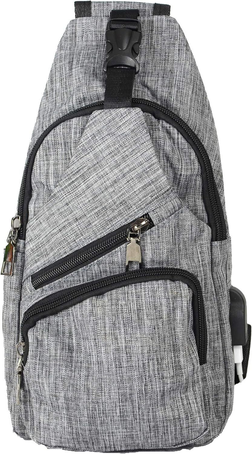 Daypack Nupouch Antitheft Usb Charging Connector Large Grey 2869 