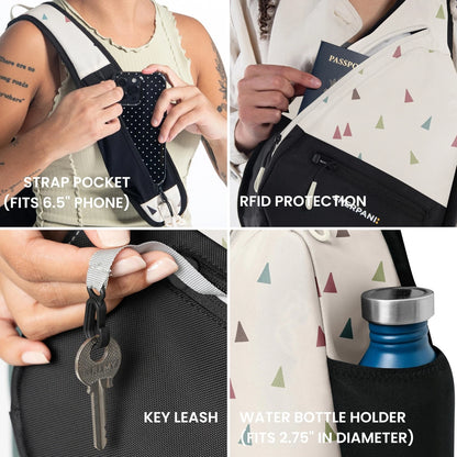 Back Pack Espirit Sling Palm Green&nbsp; Rfid SS26