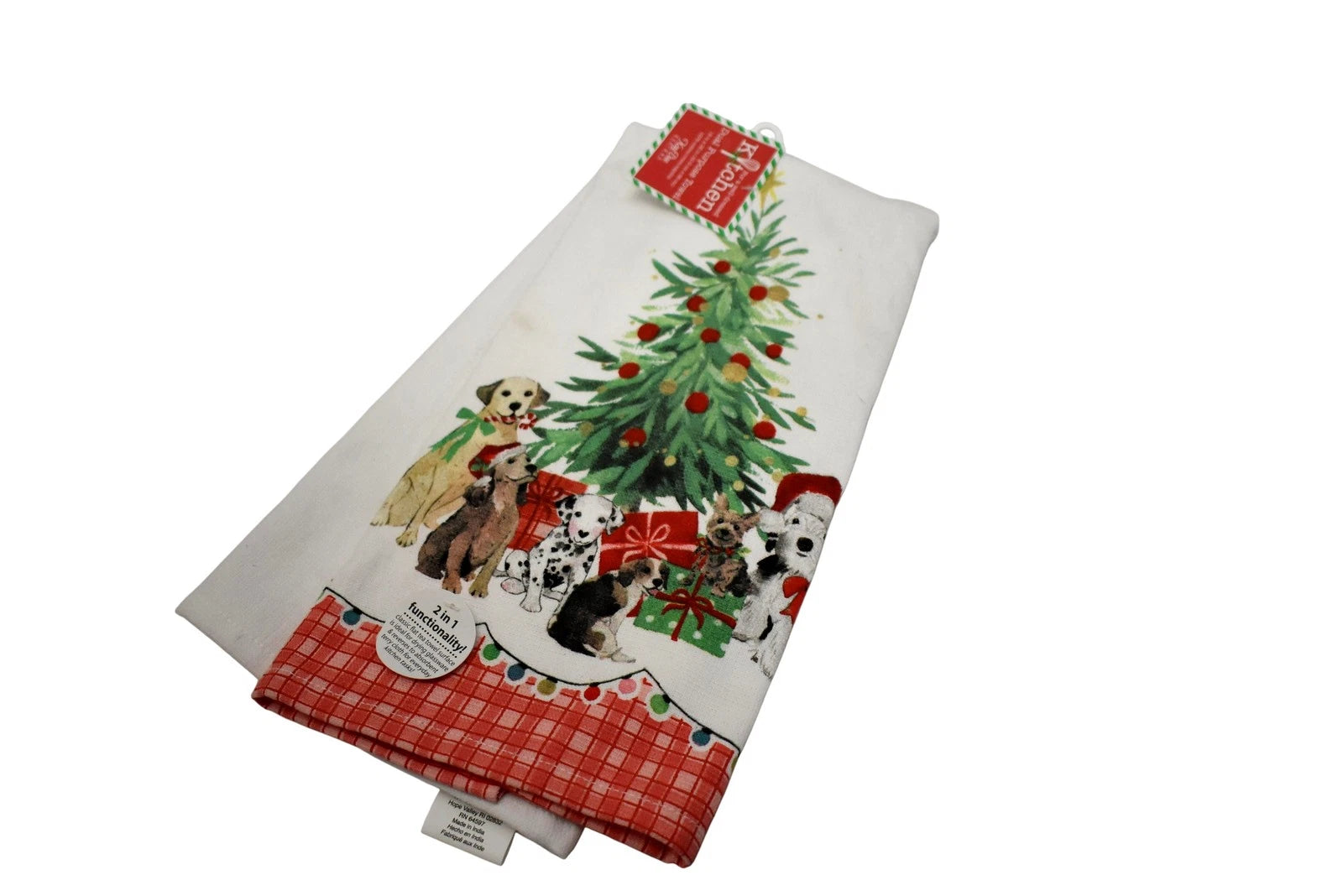 Kay Dee-Tea Towel&nbsp; Christmas Dog Tree&nbsp; Dual Purpose Towel H6874