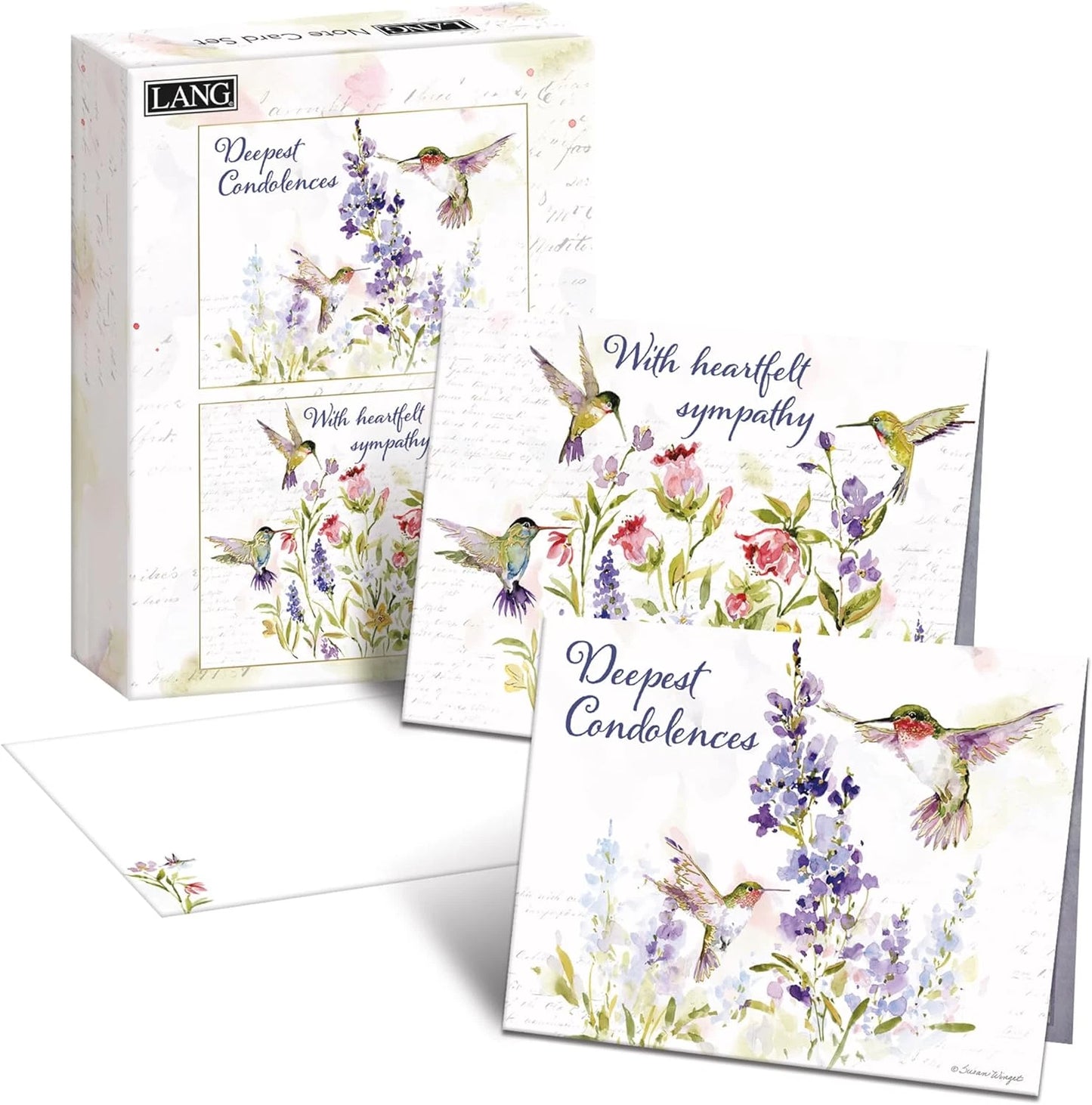 Note Cards Humming Bird Sympathy&nbsp; 12Pk&nbsp; 2080546
