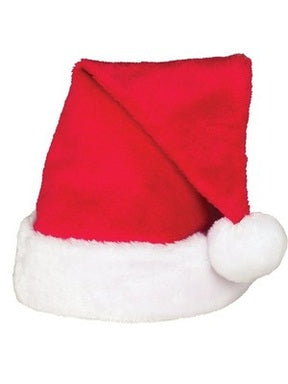 Santa Hat 17 In. Red Plush Fabric 199152&nbsp;&nbsp;