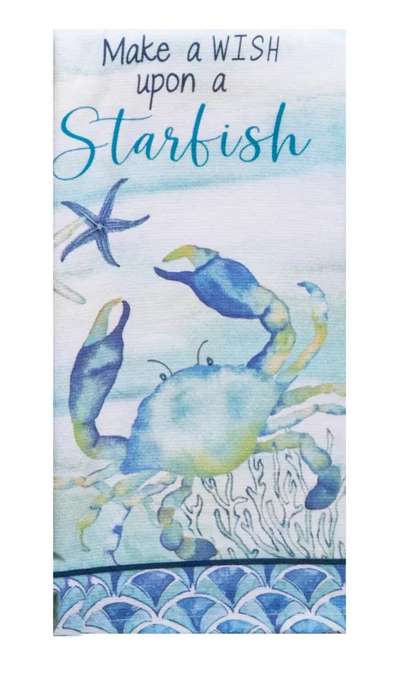 T Towel    Make A Wish Starfish Dual Purpose Towel r7406 