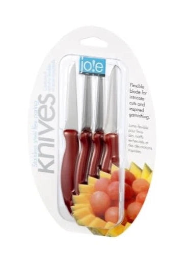 Hic- Pairing Knives 6" 4pk Stainless Steel 2 Colors&nbsp; 26028