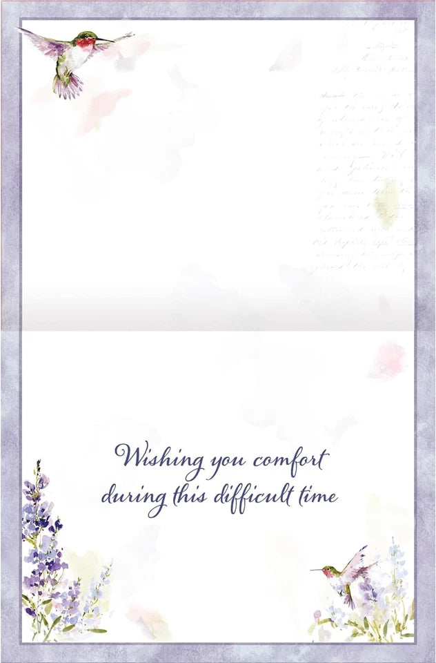 Note Cards Humming Bird Sympathy&nbsp; 12Pk&nbsp; 2080546