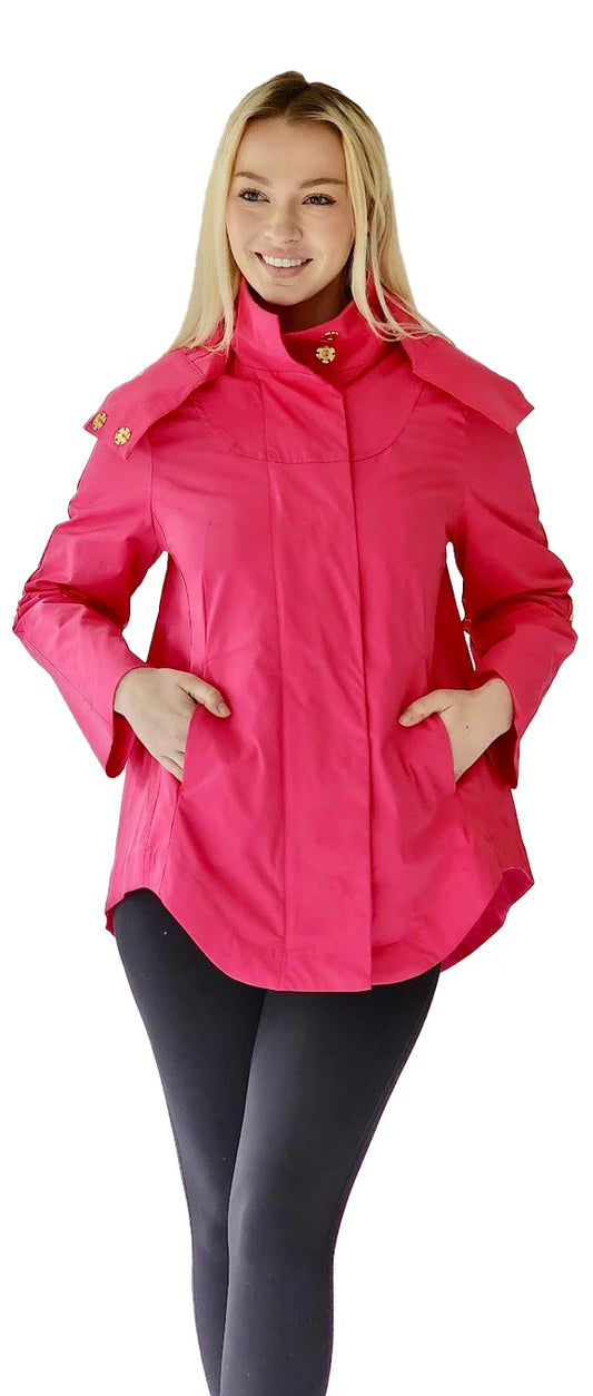 Rain coat, Wind breaker water resistant -  Burgundy  Savina 