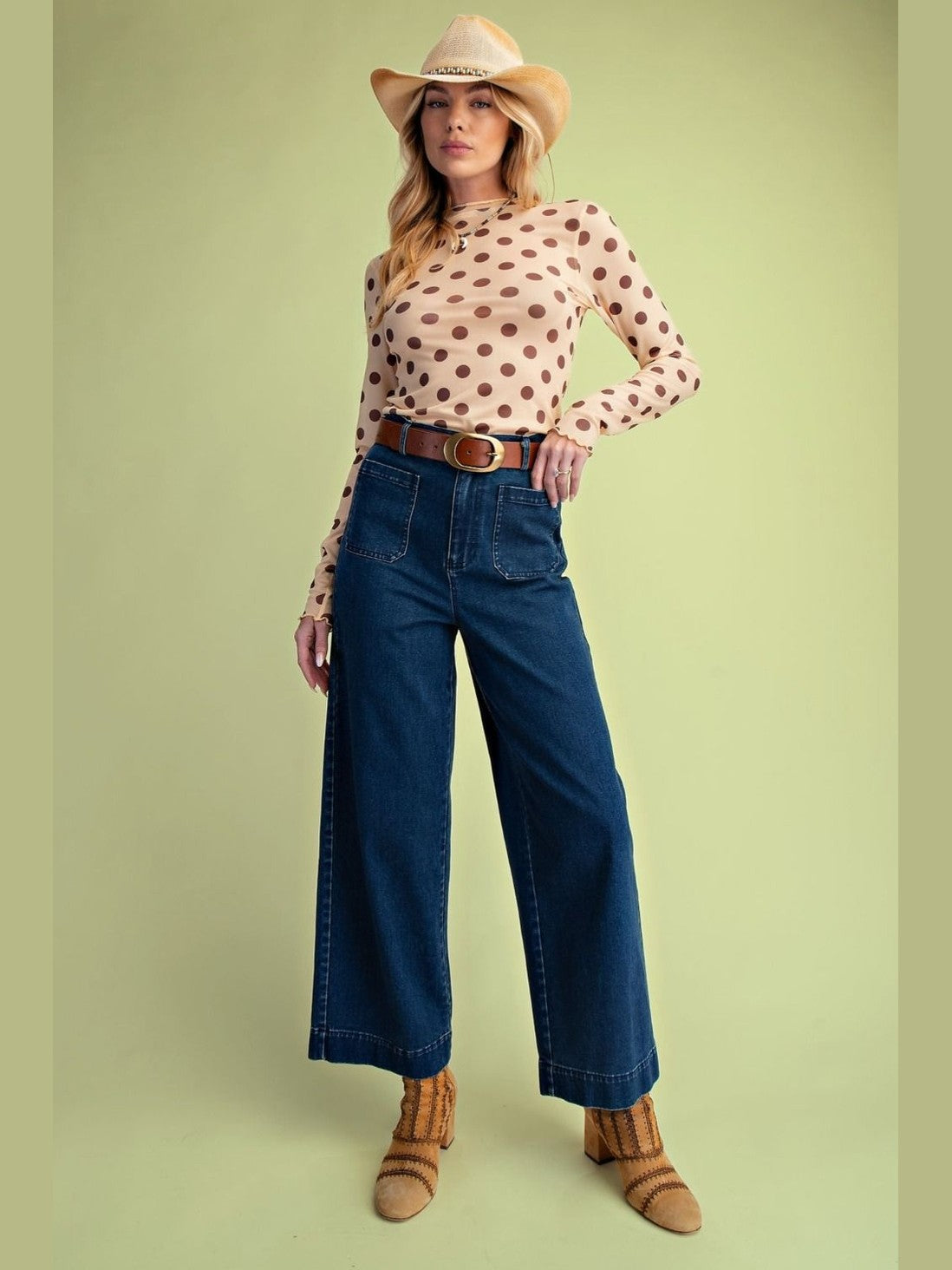 Pants Washed Stretched Denim 4 Pocket Embroidered Floral Sb600114