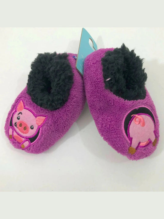 Slippers Black/Blue Puppy Baby Non Skid Soles  bapp-pup