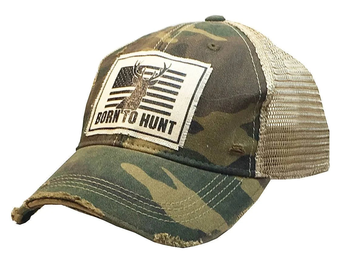 Baseball Hat Camo Born To Hunt MBWBTH