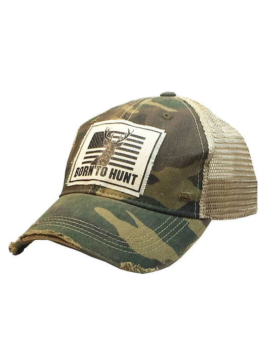 Baseball Hat Camo Born To Hunt MBWBTH