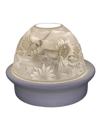 Luumii-Light Dome Sun Flower Porcelain W Led Base LD010