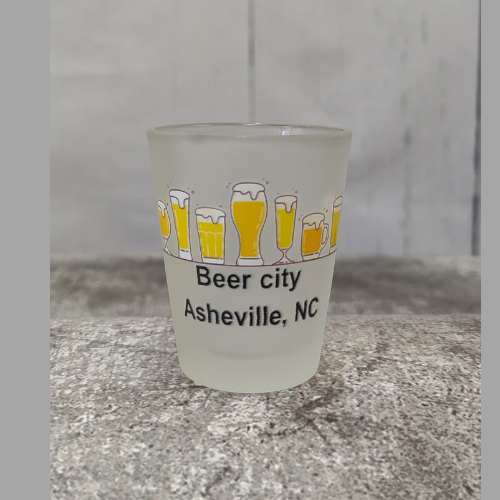 Shot Glass - Beer City Asheville, NC 