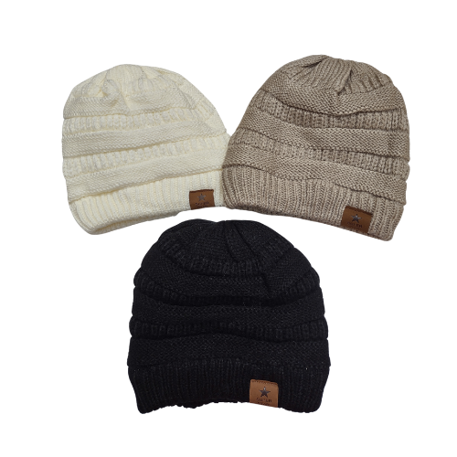 Hat Slouch Fleece Lined 3 colors Taupe, Cream or Black 