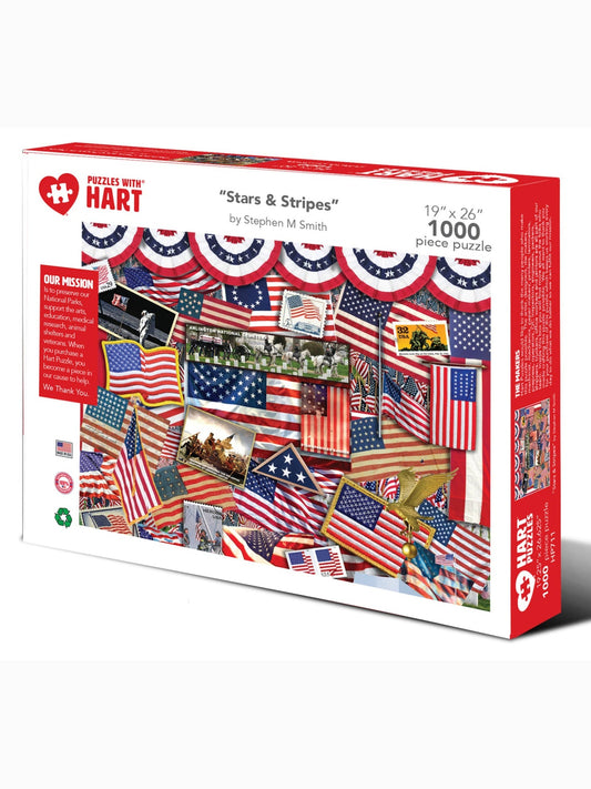 Puzzle Stars &amp; Stripes 1000Pc 19x26" Hp711