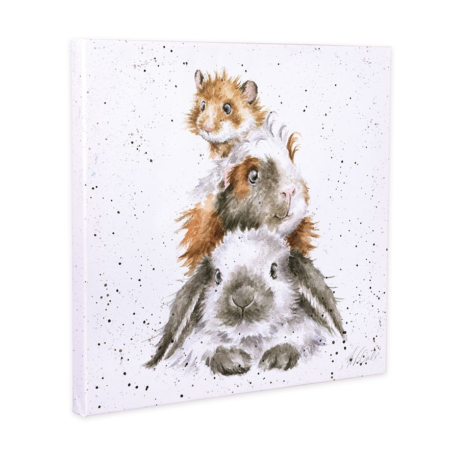 Wrendale Canvas Art CS167 Piggy in the Middle 