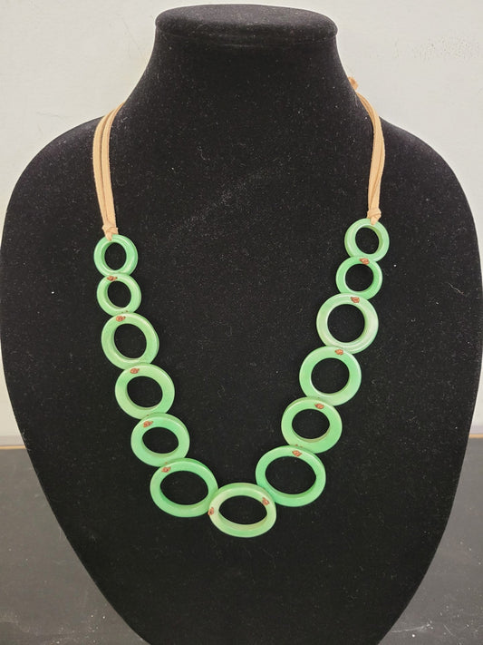 Tagua Necklace- SC152 - MT - Green 