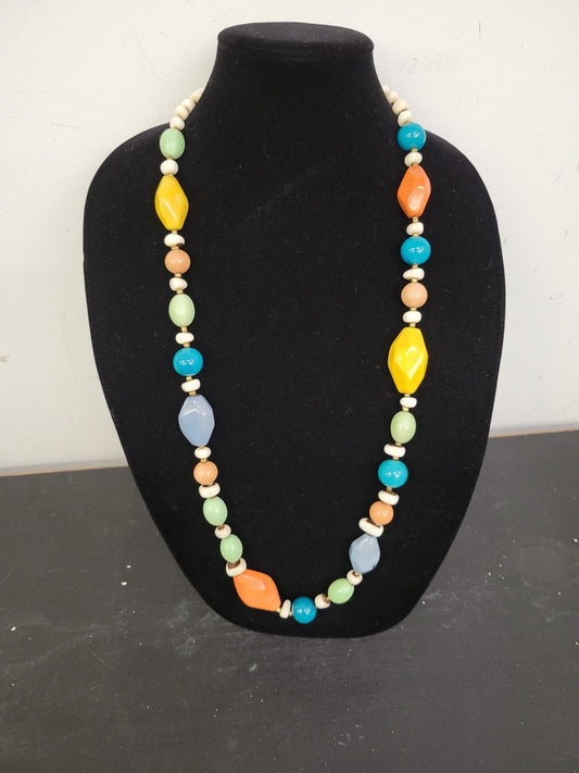 Tagua Necklace - LC285 - Multi color 