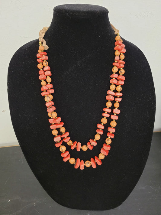 Tague Necklace - SC1507-ME-PC - Coral 