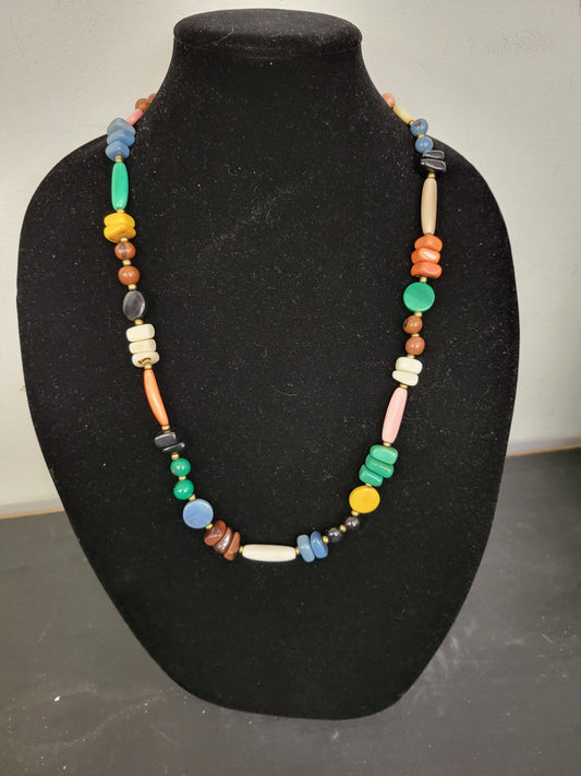 Tagua Necklace - LC1613-Multi color 